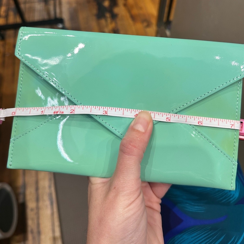 Tiffany & Co Tiffany Blue Patent Leather Envelope Clutch Wallet Accessory - Picture 8 of 8